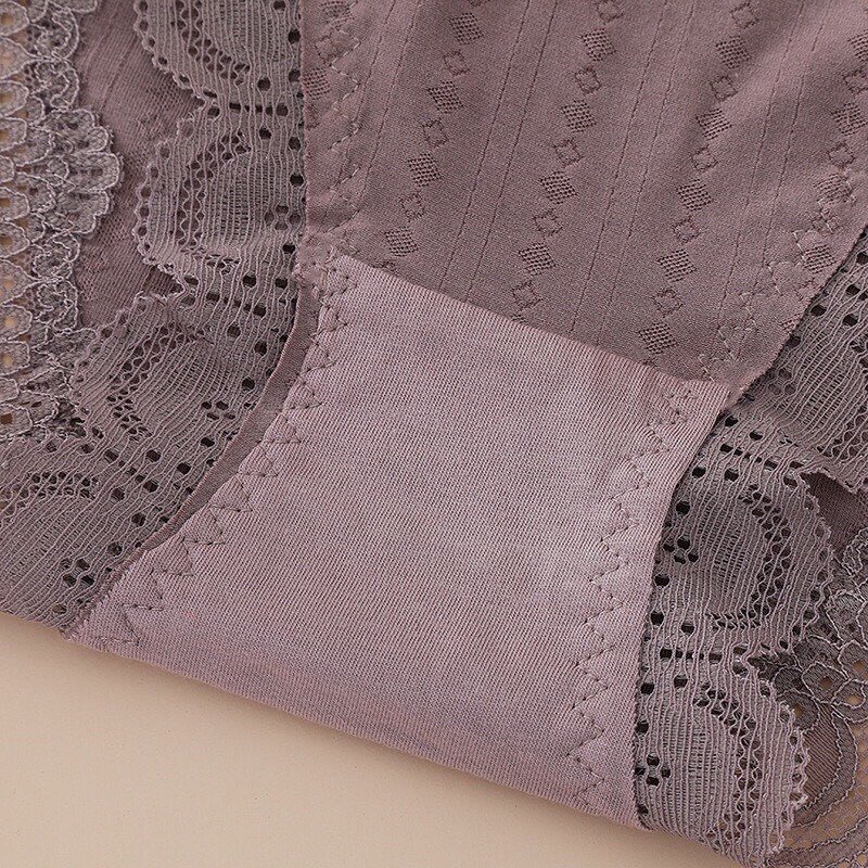 Quần Lót Nữ - Quần Lót Nữ Cotton phối viền ren sóng kèm dây chun 2 bên điệu đà quyến rũ DAN STORE MÃ 2232