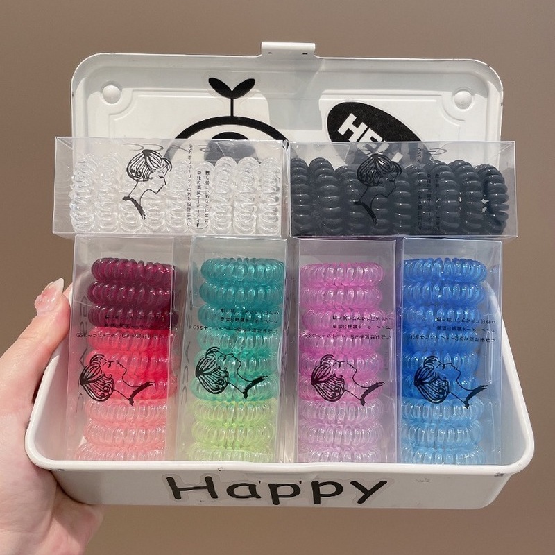 Dây Buộc Tóc Lò Xo Co Giãn Tốt Kiểu Hàn Quốc Cho Nữ