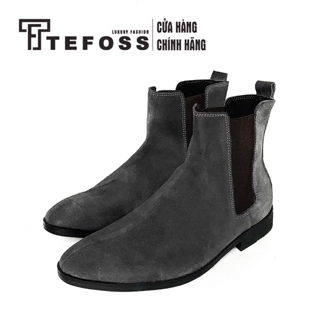 Giày chelsea boot da bò thật TEFOSS HT650 size 38-43 bụi bặm, sang trọng