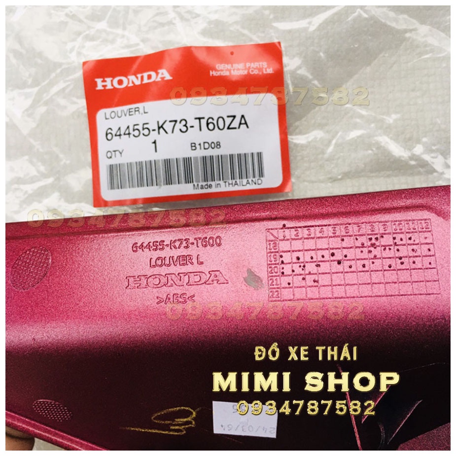HỘC GIÓ  1 BÊN HONDA WAVE125I 2018-2021 HÀNG CHÍNH HÃNG  THÁI LAN | 64455-K73-T60ZA 3