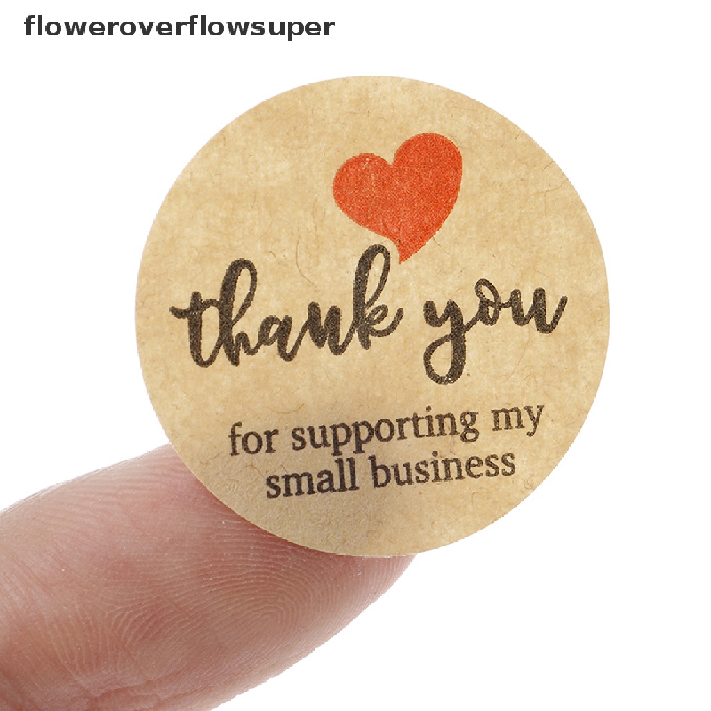 Cuộn 500 nhãn dán hình tròn họa tiết chữ Thank You trang trí đa dụng