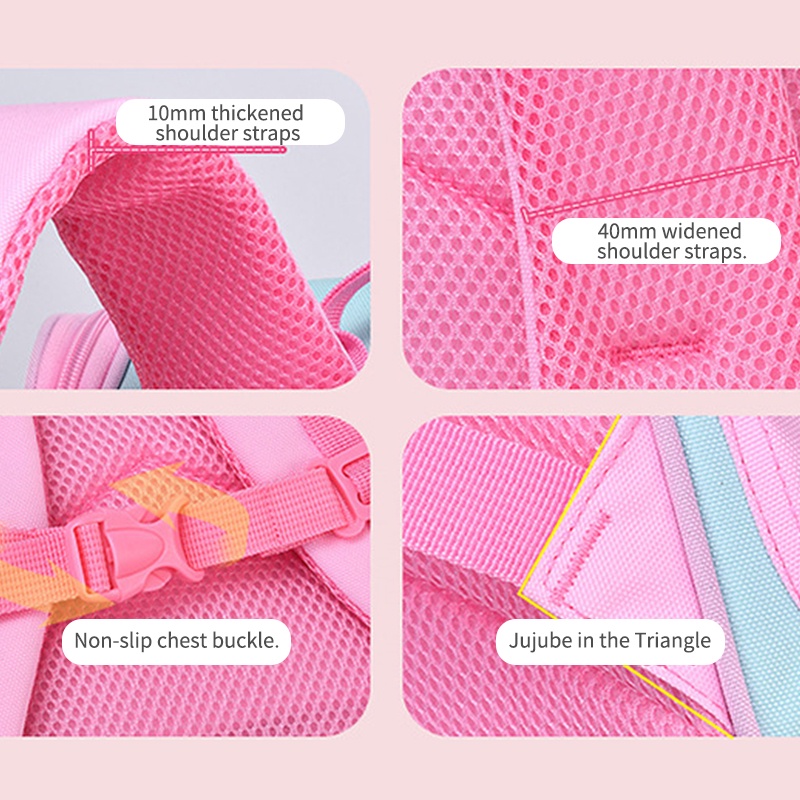 Ba Lô Đi Học Họa Tiết Kỳ Lân Xinh Xắn Dành Cho Bé Akkku