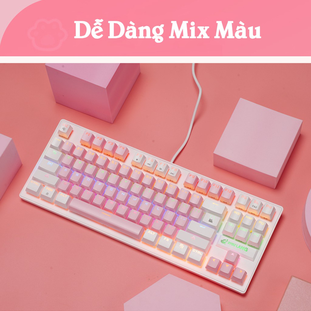 [Mẫu mới] [ BÁN CHẠY ] Bàn Phím Cơ Gaming LEAVEN K550 Chống Nước, Tích Hợp Đèn Led Đồi 10 Chế Độ Nháy Bảo Hành 12 Tháng