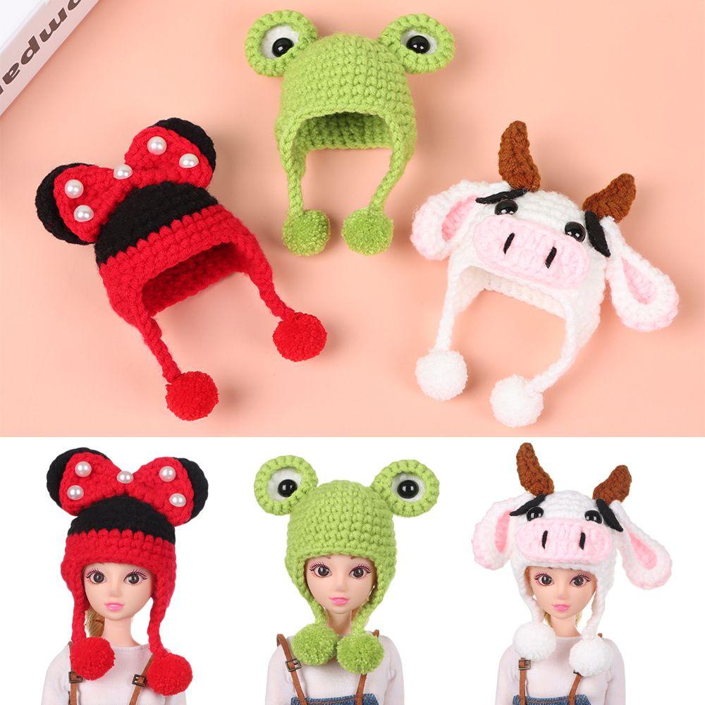 Nón Len Họa Tiết Hoạt Hình 12~16cm Cho Búp Bê