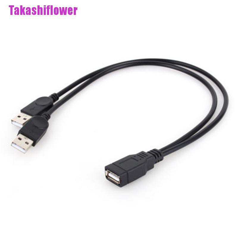 (Hàng Mới Về) Dây Cáp Kéo Dài Chuyển Đổi Đầu Cắm Usb 2.0 Sang 2 Đầu Cắm Chữ Y