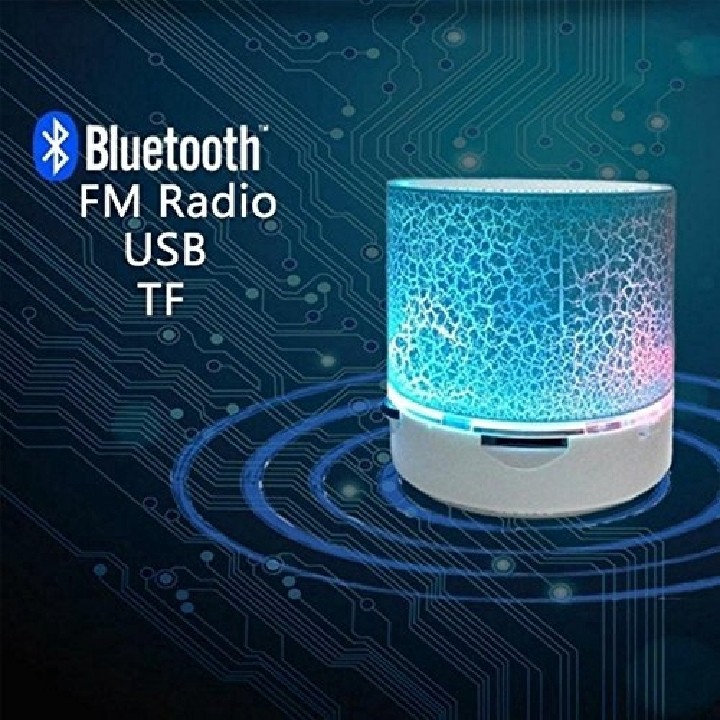 Loa bluetooth mini có đèn LED đủ màu hỗ trợ USB/FM/AUX/thẻ nhớ TF