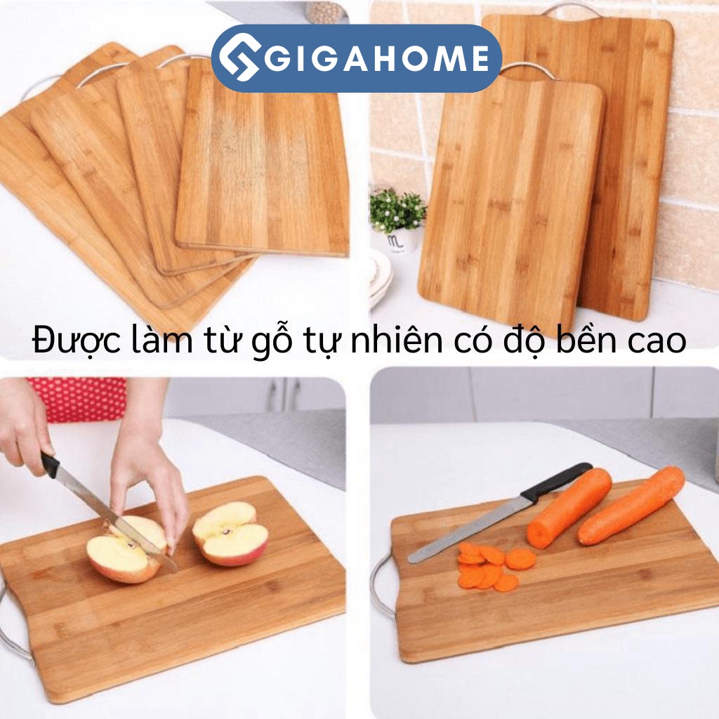 Thớt Gỗ Tự Nhiên GIGAHOME Chặt/Thái/ Kháng Khuẩn Chống Rạn Nứt 32x22cm 9124