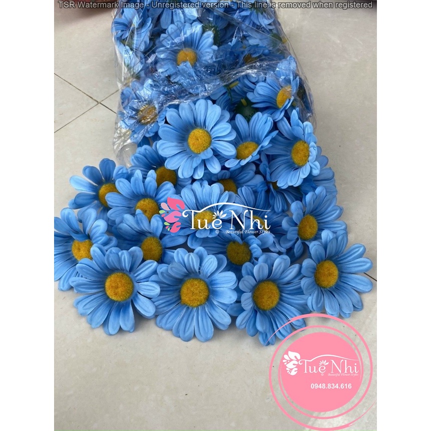 Combo 10 Đầu Bông Hoa Cúc May Cao Cấp - HOA GIẢ, HOA LỤA.