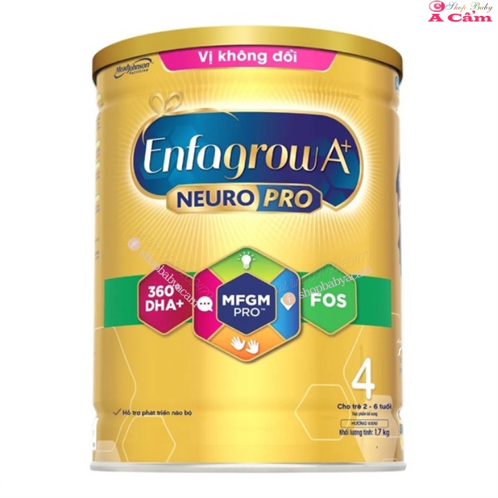 Sữa Enfagrow số 4 1,7kg DÀNH cho trẻ từ 2-6 tuổi{{SHOP BABY A CẨM}}