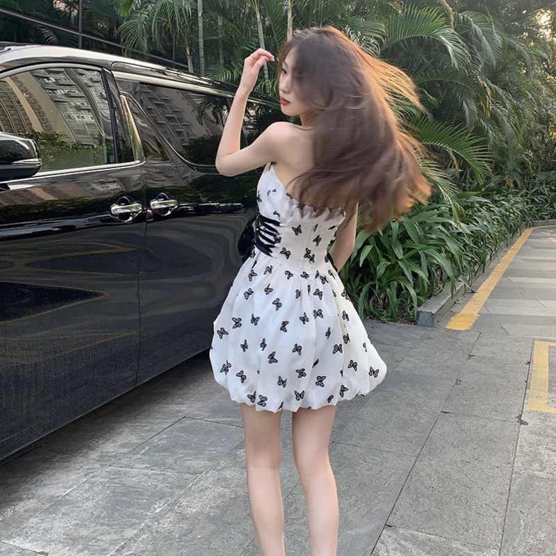 Váy Xòe Hai Dây Xinh Xắn Ngọt Ngào Thời Trang