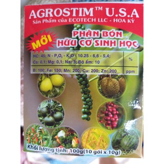 Phân Bón Lá AGROSTIM USA (ECOTECH LLC - Hoa Kỳ) - Phân Hữu Cơ Sinh Học