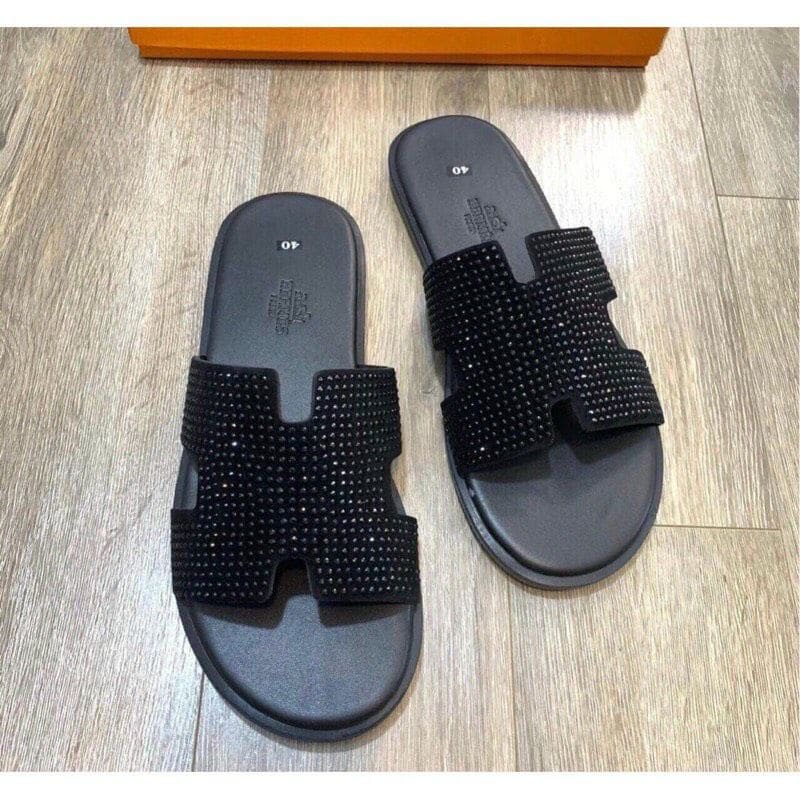 🔥HÀNG SIÊU CẤP🔥 Dép HM nam quai ngang chữ H đế gỗ quai da nhẵn siêu bền full size 38-43