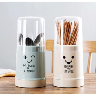 Ống cắm đũa thìa có nắp để bàn tiện lợi