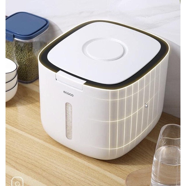Thùng Đựng Gạo Thông Minh, Chất Liệu Nhựa Cao Cấp Chính Hãng ECOCO, Thiết Kế Hiện Đại, Siêu Tiện Dụng