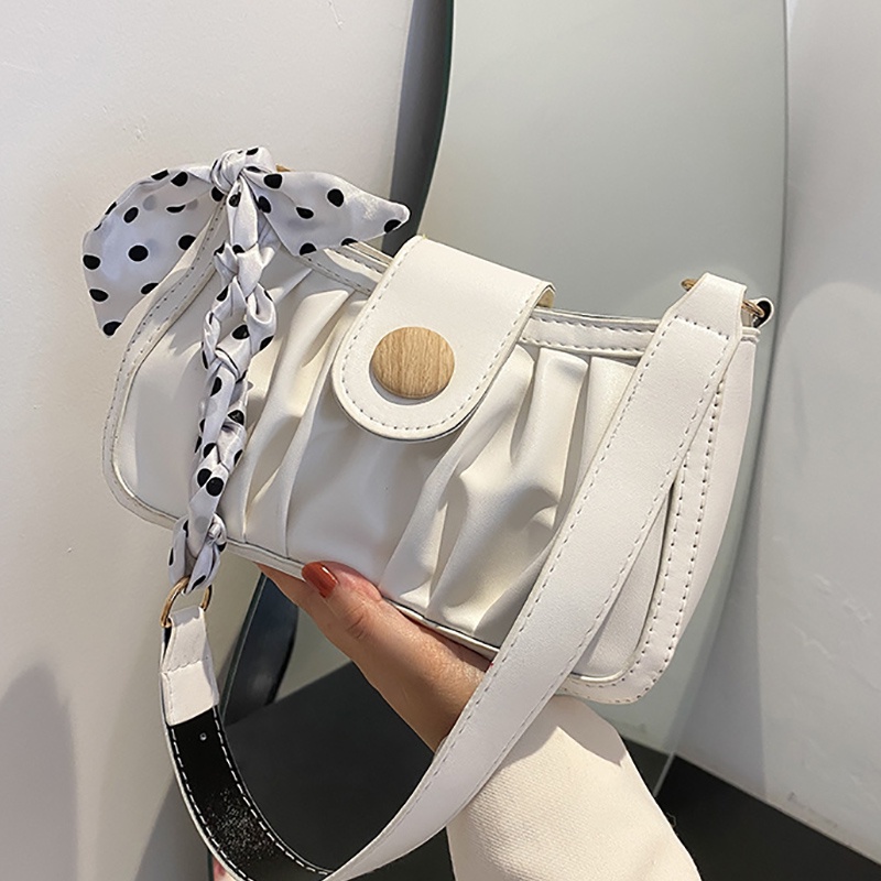 Túi Xách Đeo Vai / Đeo Dưới Cánh Tay Bằng Lụa Xếp Ly Đơn Giản Thời Trang