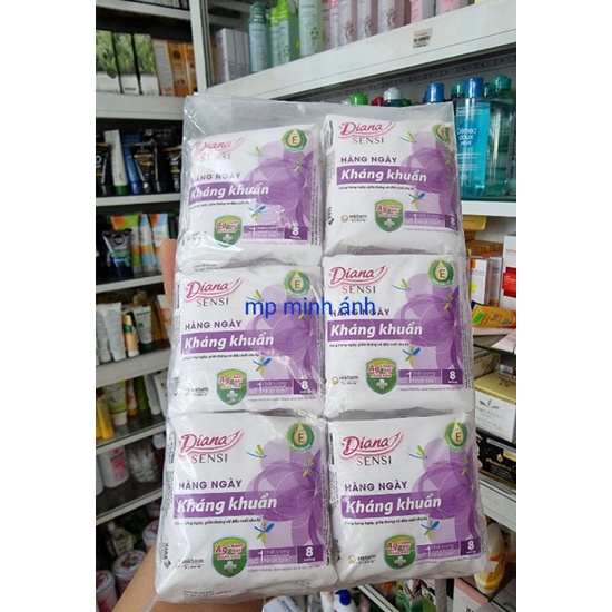 băng vệ sinh diana hàng ngày kháng khuẩn 8 miếng