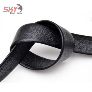 thắtlưngnam Da Thật Cao Cấp + [ Tặng kèm Ví Da Men.bense ] - vàng Logo