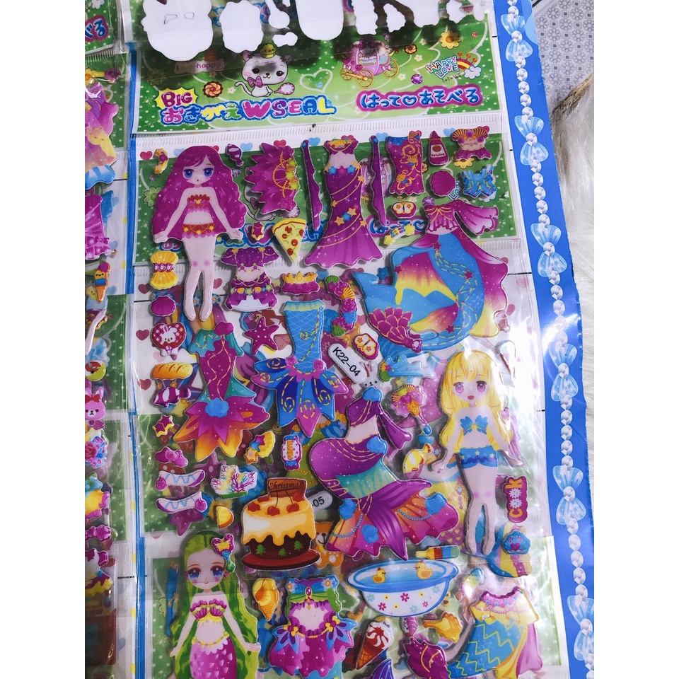 dán hình sticker in hình 3d hoạt hình ( 1 tấm )