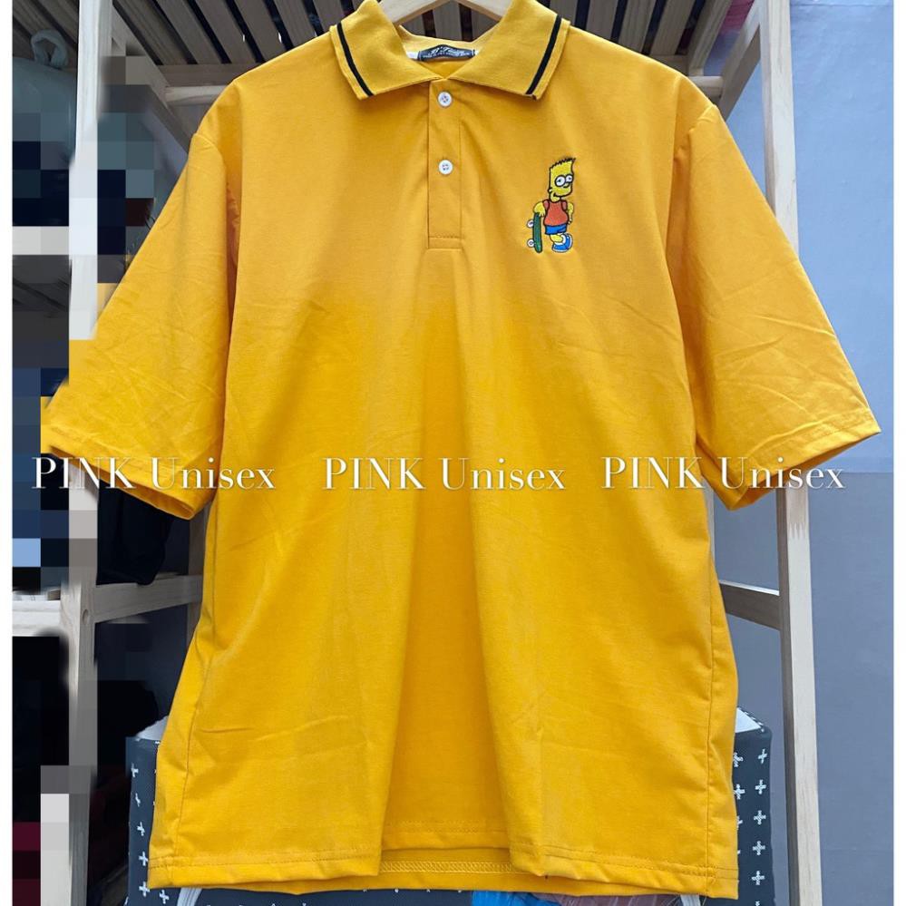 [ ẢNH THẬT ] Áo Polo thêu hoạt hình SIMPSON Unisex ◦