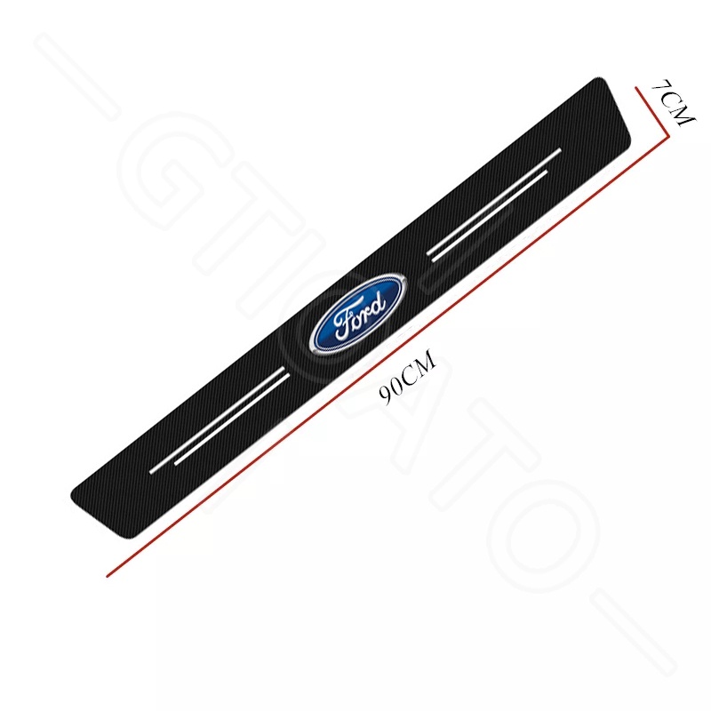GTIOATO 1 Chiếc Sợi Carbon Dán Cốp Xe Hơi Miếng Dán Xe DáN ChốNg XưỚC Ô Tô Bảo Vệ Cốp Sau Xe Hơi Phụ KiệN Xe HơI Cho Ford Ranger Everest Ecosport Transit Explorer