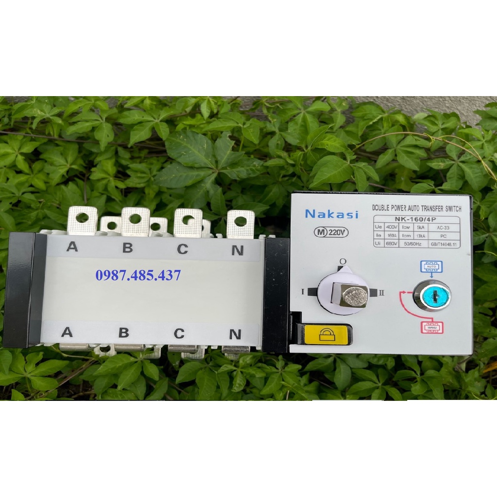 Chuyển nguồn tự động ATS 4P 160A NAKASI - chuyển nguồn tự động cho nguồn điện 3 pha