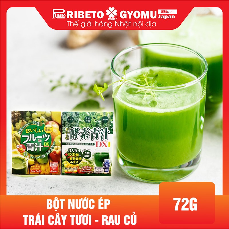 Bột Nước Ép Trái Cây Tươi - Rau Củ Tổng Hợp 98 Loại Trái Cây Nhật Bản