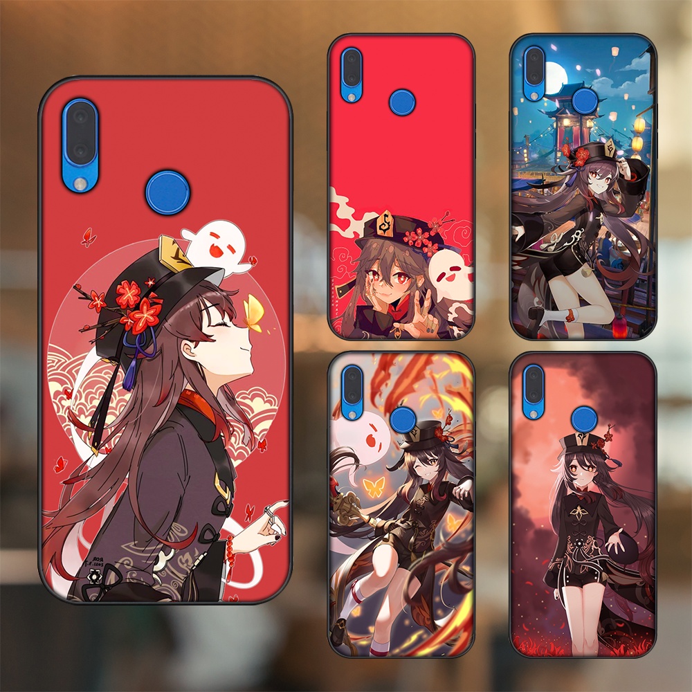 Ốp lưng Huawei Nova 3, Nova 3i, Nova 3e, P20 Lite viền đen in hình Hutao Genshin Impact