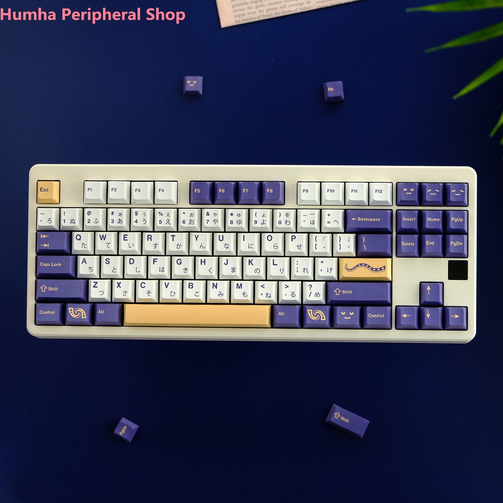 Humha Tako Chất Liệu PBT Nhuộm Màu Cho Bàn Phím Cơ Cherry profile Phong Cách Nhật Bản