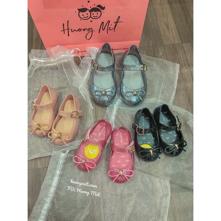 Giày mini DD nơ trơn mềm thơm cho bé