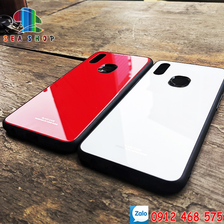 Ốp lưng Samsung A10S - Viền nhựa dẻo - Mặt lưng sử dụng chất liệu kính cường lực, màu sắc luôn tươi sáng