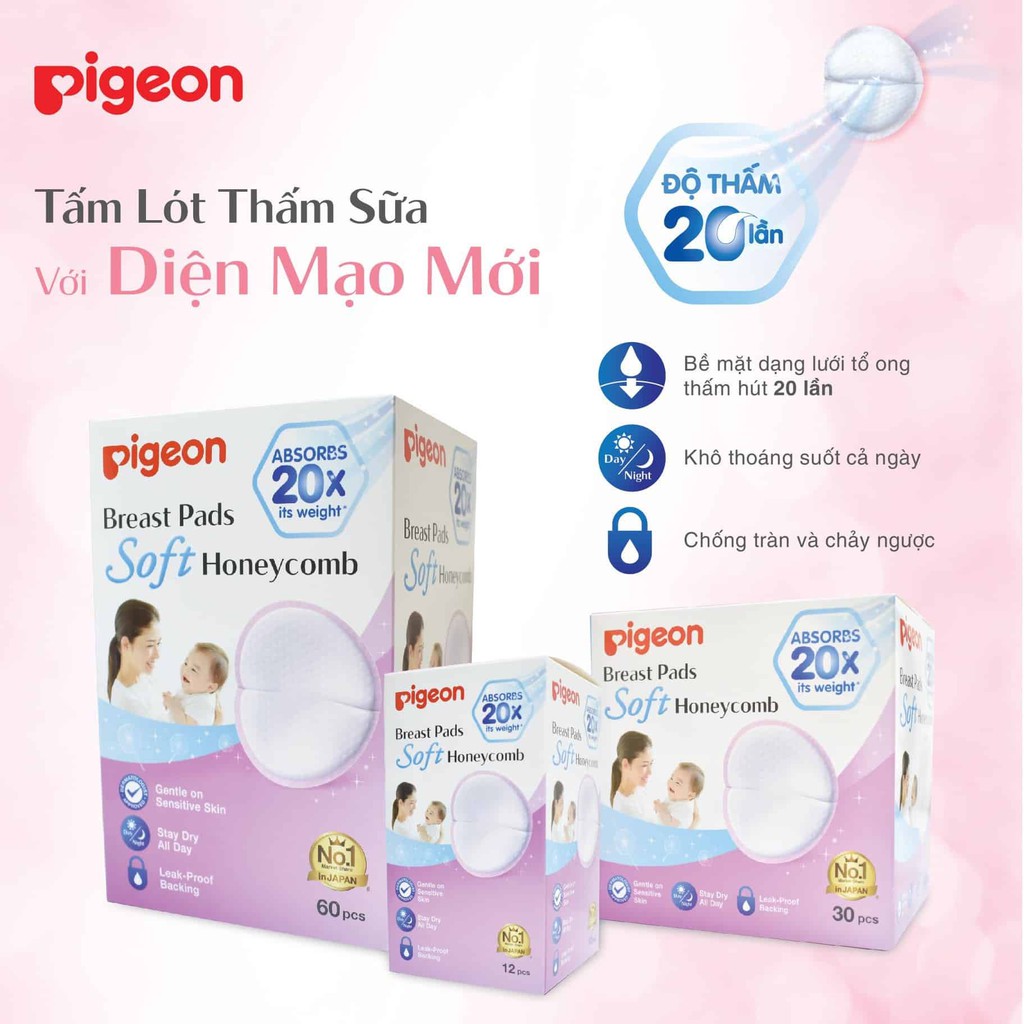 Tấm lót thấm sữa Pigeon 12 miếng