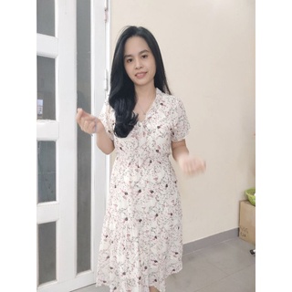 Đầm bầu voan hoa nhí