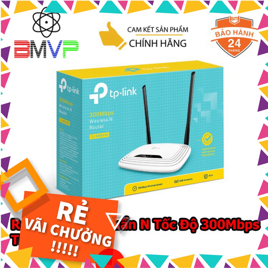 Router Wi-Fi Chuẩn N Tốc Độ 300Mbps TL-WR841N - Hàng chính hãng 100% - C