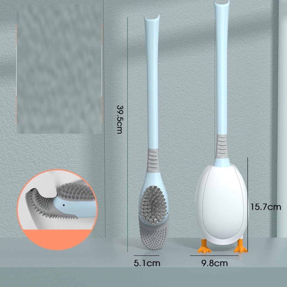 Chổi cọ bồn cầu toilet thông minh chất liệu silicon hình con vịt cọ rửa chà nhà vệ sinh tiện lợi
