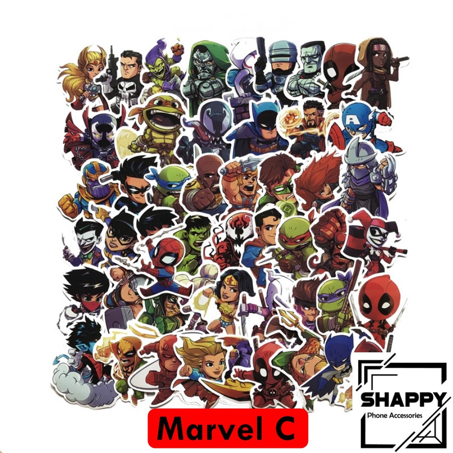 Sticker Dán Siêu Anh Hùng PVC Chống Thấm Nước | Dán Laptop - Dán Nón Bảo Hiểm - Dán Xe - Dán Vali [Shappy Shop]