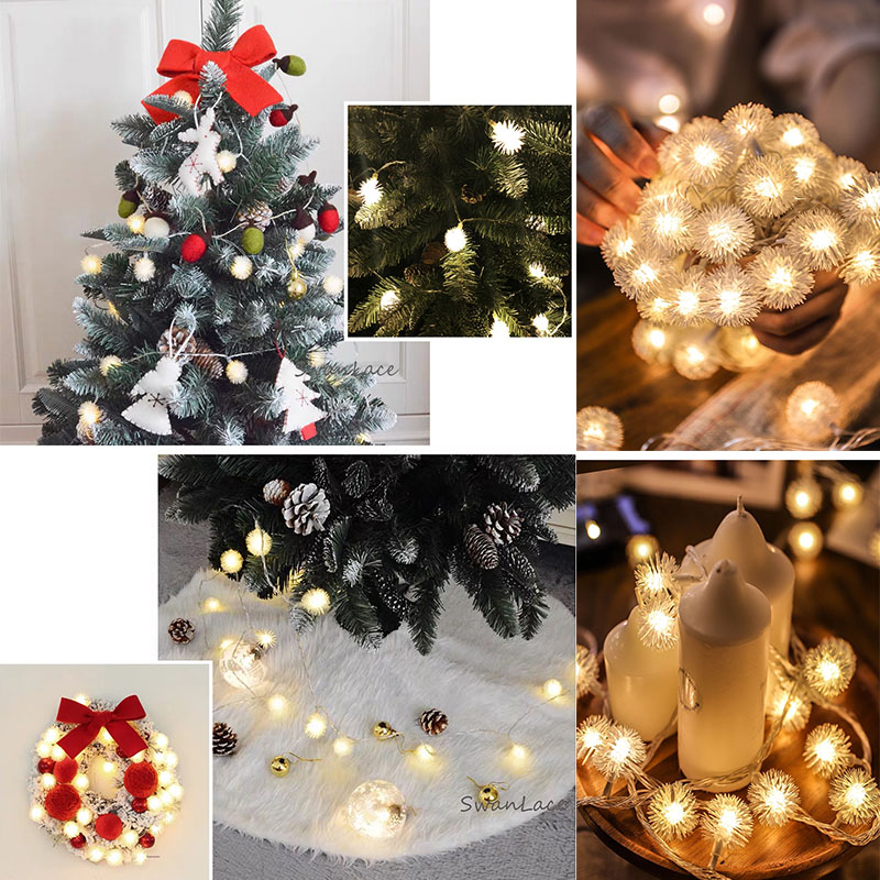 Dây Đèn Led Hình Hoa Bồ Công Anh Trang Trí Giáng Sinh