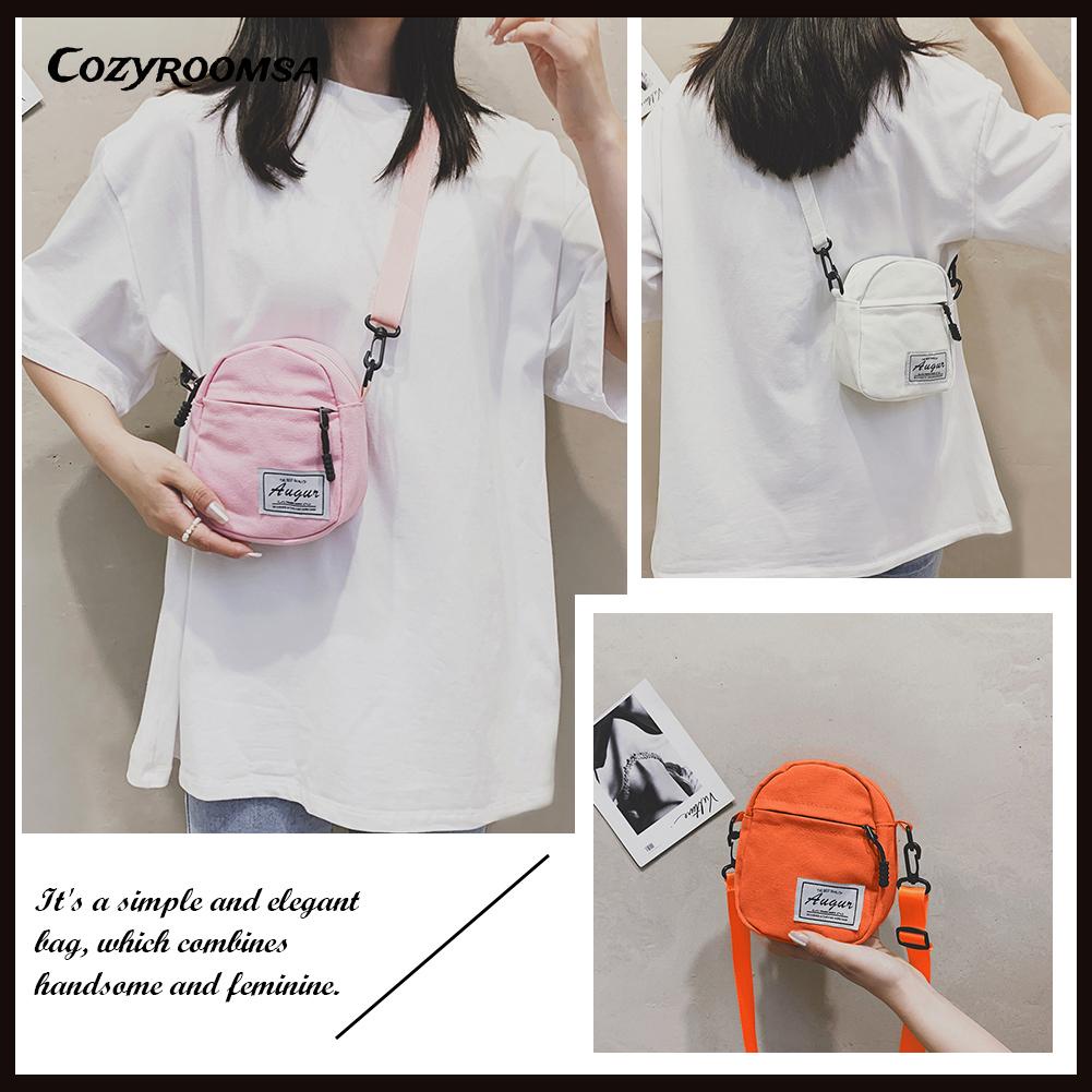 Túi Đeo Chéo Mini Vải Bố Thời Trang Cho Nữ