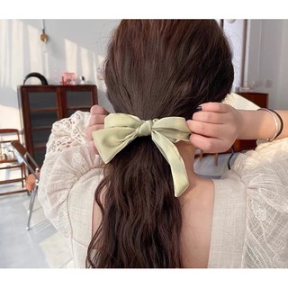 CHUNI Store Hairtie cột tóc srunchies nơ chất vải phi cao cấp
