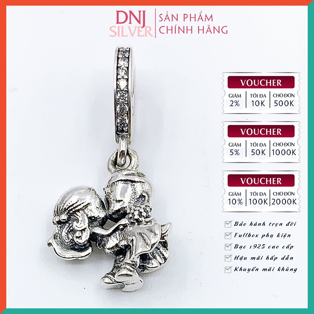 [Hàng cao cấp] Vòng tay bạc 925 cao cấp - Vòng tay charm bạc Engagement Memory, mẫu vòng tay kỷ niệm cầu hôn - DNB027