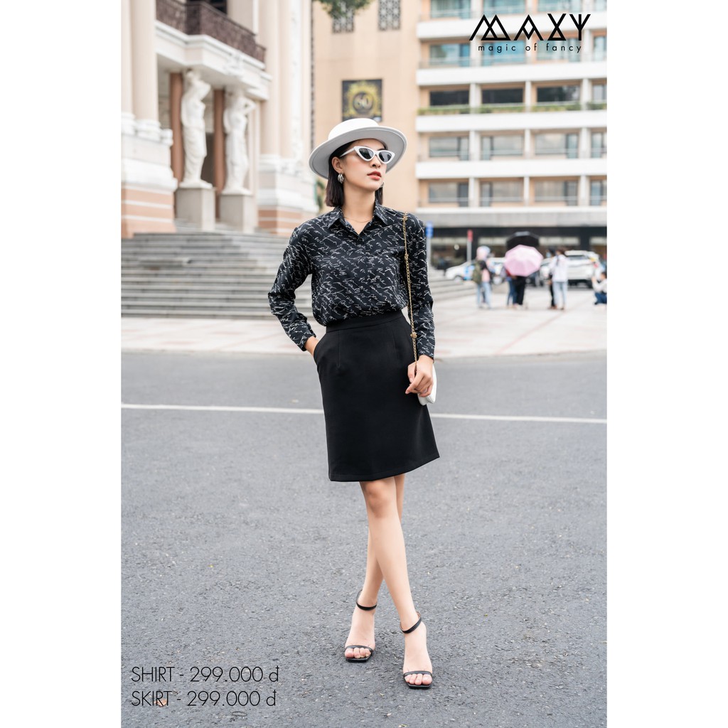 Áo sơ mi họa tiết chữ symbol shirt Maxy Workshop
