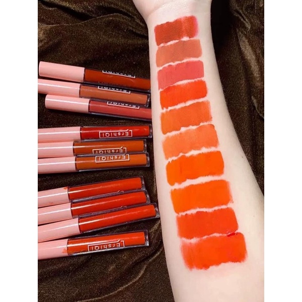 Set 10 Son Kem Lì Hồng Đậm Siêu Xinh Nội Địa Trung