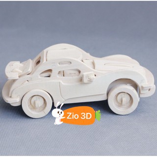 Mô hình lắp ráp gỗ 3D ô tô Porcher