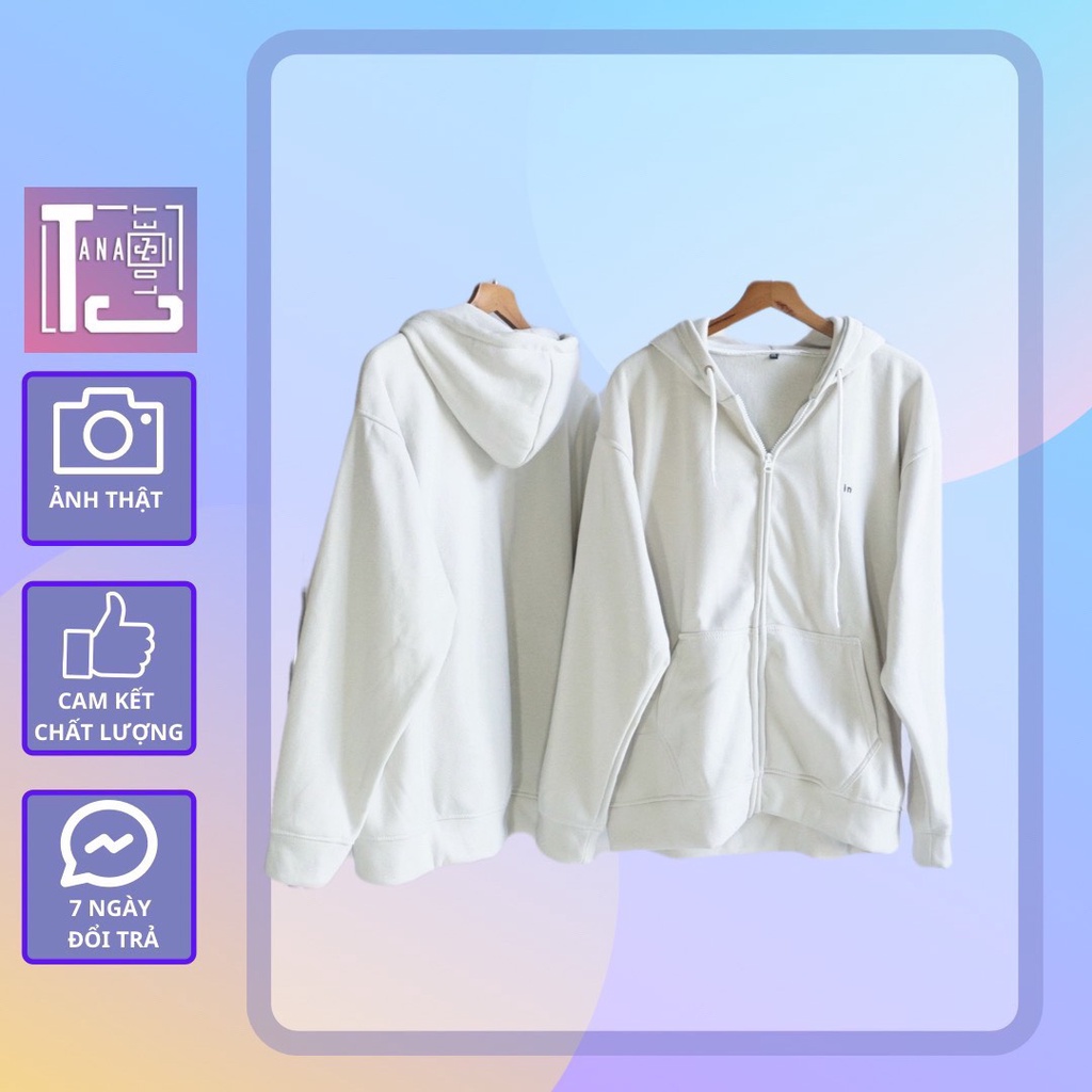[sẵn] Áo khoác tay dài form rộng in chữ IN (ảnh thật tại shop) Tanazi Closet