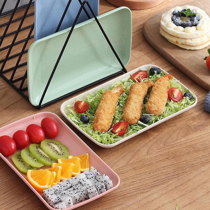 Đĩa Đựng Sushi 4 Màu Bằng Lúa Mạch Cách Nhiệt Độc Đáo Tiện Dụng Cho Nhà Hàng