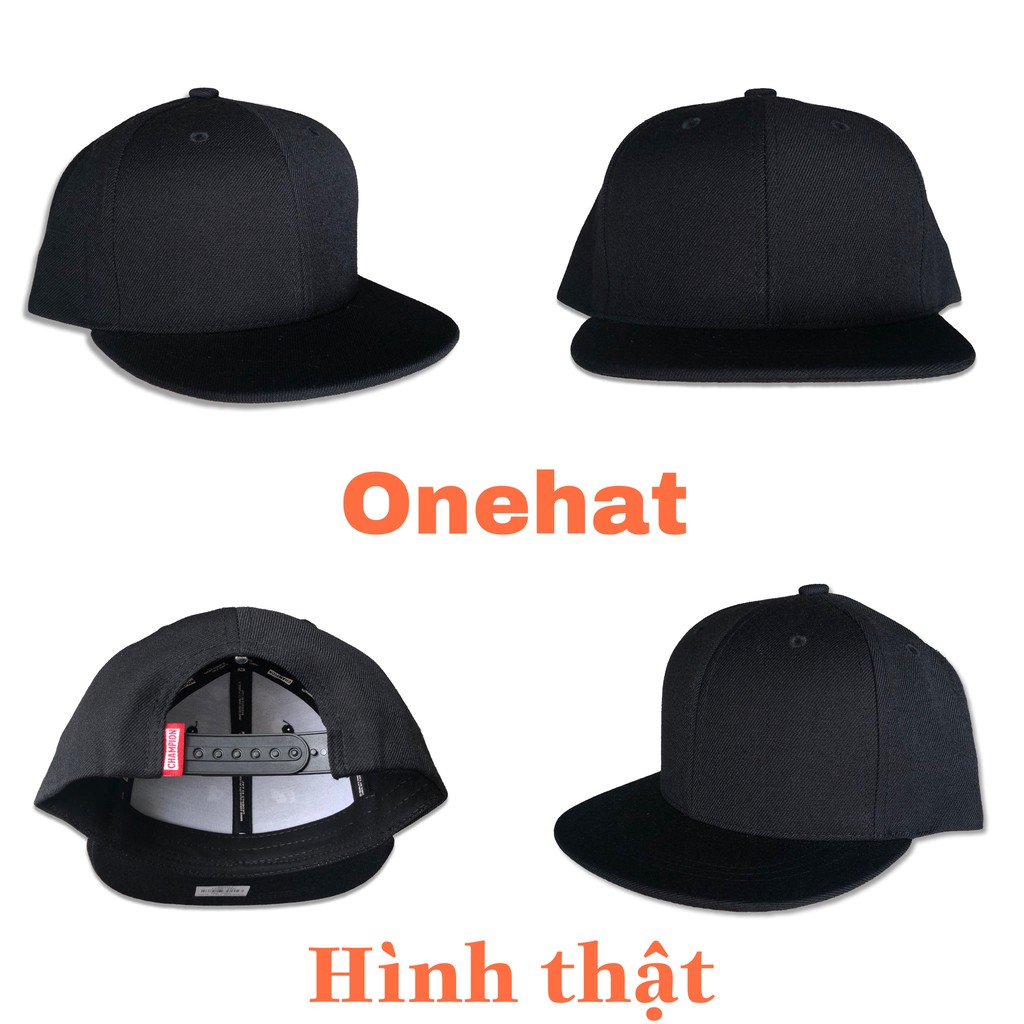 Nón trơn đen snapback full black cho bé từ 3 tuổi đến 5 tuổi