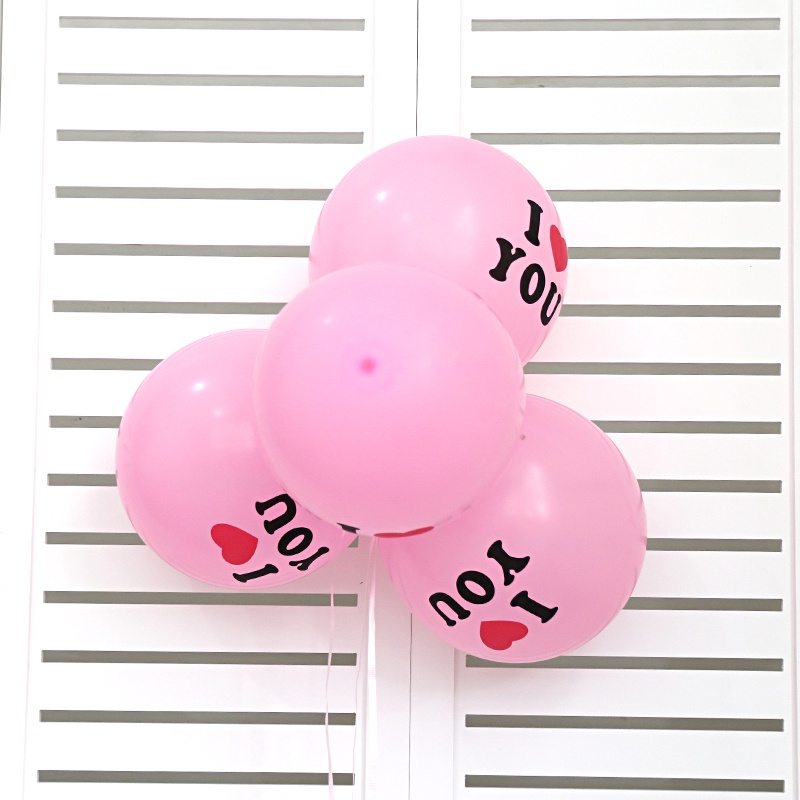 Set 10 Bong Bóng Trái Tim 12 Inch Trang Trí Tiệc Cưới/Sinh Nhật