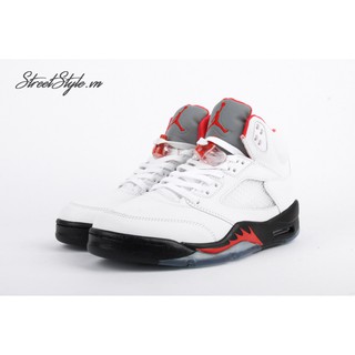 Giày Jordan 5 - trắng đế đen - JD5-TADE