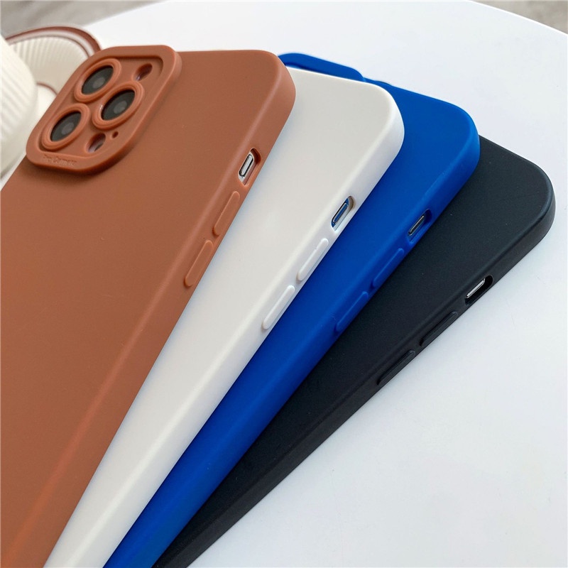 Ốp điện thoại TPU mềm màu trơn cho iPhone 13 12 Mini 11 Pro Max 7 8 Plus XR XS MA