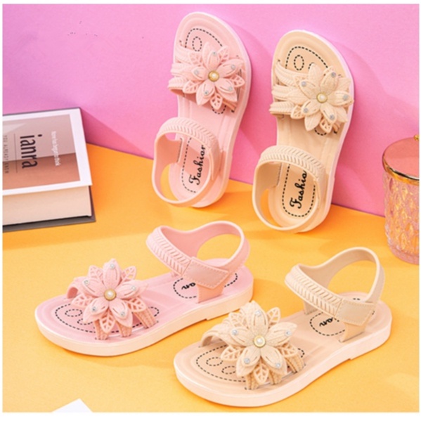 XẢ KHO DÉP SANDAL HOA QUAI DÁN SIÊU MỀM BÉ GÁI