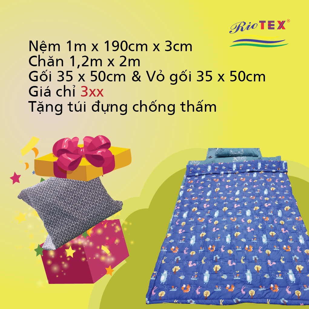 Nệm Kí túc xá, nệm văn phòng Riotex 80x190cm